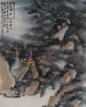 风景水墨山水国画中式风景国画