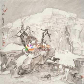 风景水墨山水国画中式风景国画