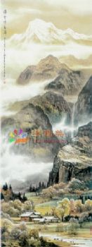 风景水墨山水国画中式风景国画