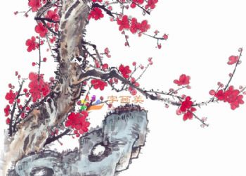 风景水墨山水国画中式风景国画