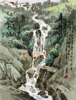 风景水墨山水国画中式风景国画