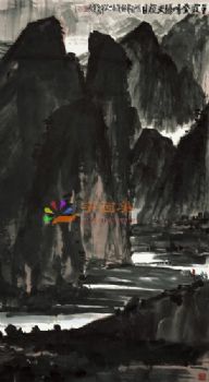 风景水墨山水国画中式风景国画
