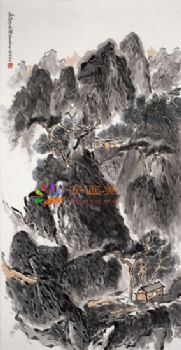 风景水墨山水国画中式风景国画
