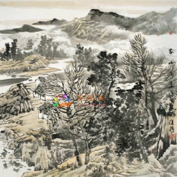 风景水墨山水国画中式风景国画
