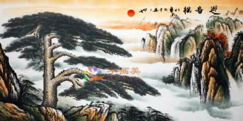 风景水墨山水国画中式风景国画