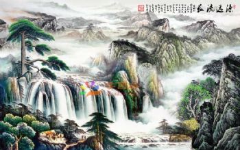 风景水墨山水国画中式风景国画