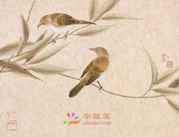 花鸟虫小品工笔国画