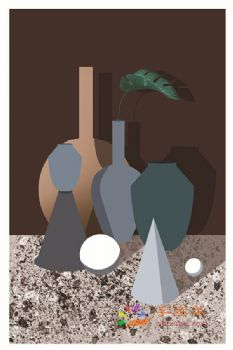 莫兰迪风格现代艺术装饰画高清微喷晶瓷画