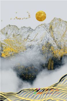 组合装饰画轻奢三联组合画晶瓷画