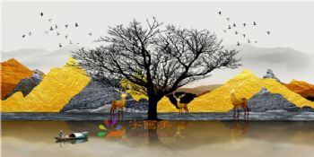 床头画现代艺术装饰画高清微喷晶瓷画