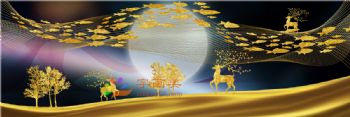 床头画现代艺术装饰画高清微喷晶瓷画