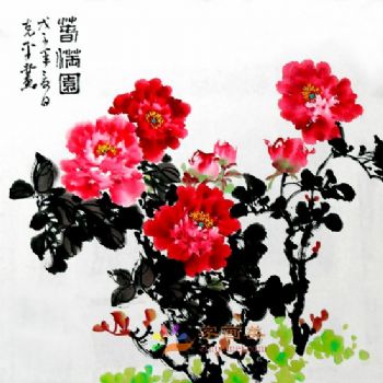 精品花鸟国画工笔花鸟国画方形花鸟水墨画