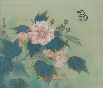 精品花鸟国画工笔花鸟国画方形花鸟水墨画
