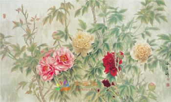 精品花鸟国画工笔花鸟国画方形花鸟水墨画