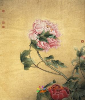 精品花鸟国画工笔花鸟国画方形花鸟水墨画