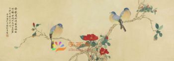精品花鸟国画工笔花鸟国画方形花鸟水墨画