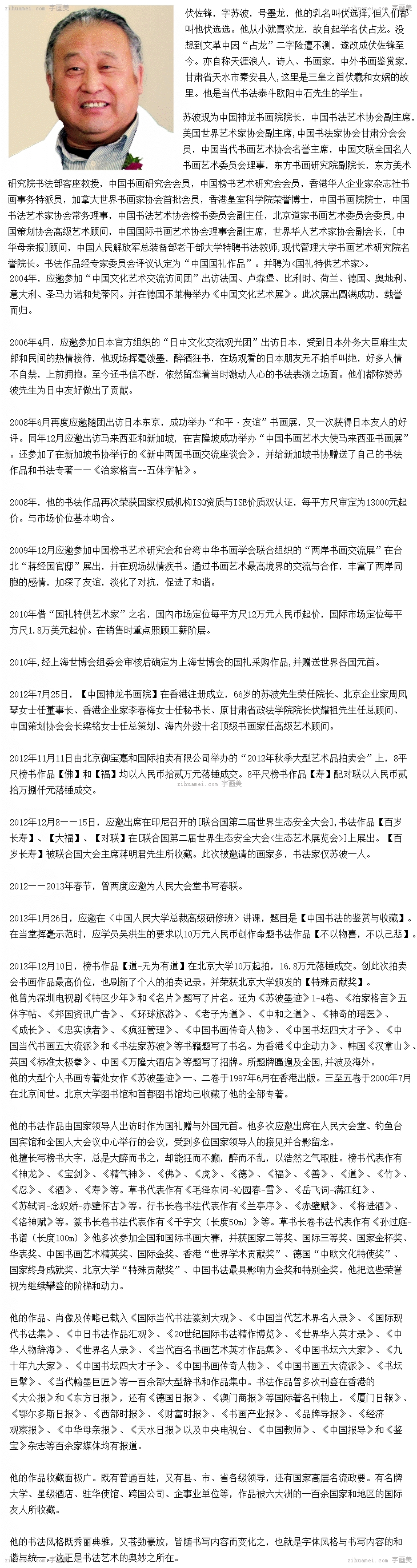 神龙书画院 苏波 书法 手绘 手工 国画
