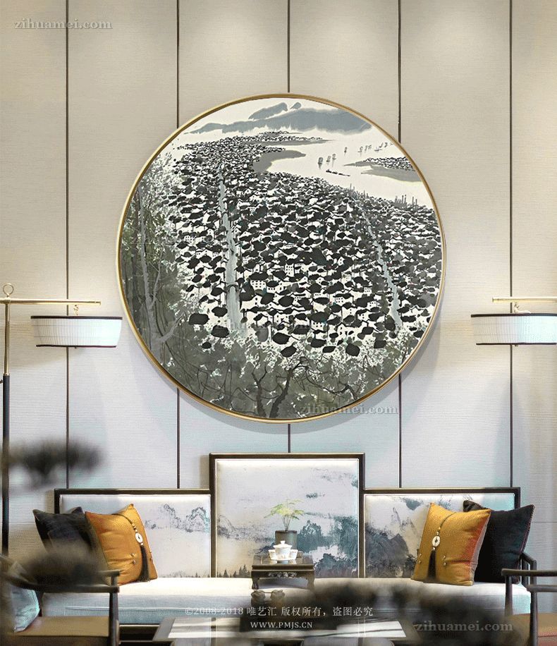 装饰画吴冠中江南风景油画作品