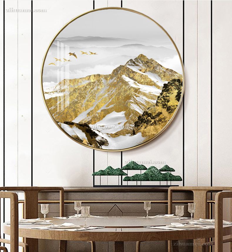 新中式黄金山挂画