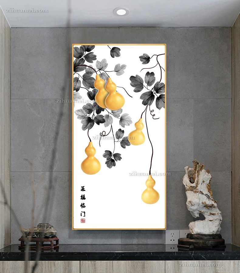 适合玄关的葫芦五福临门中国风
