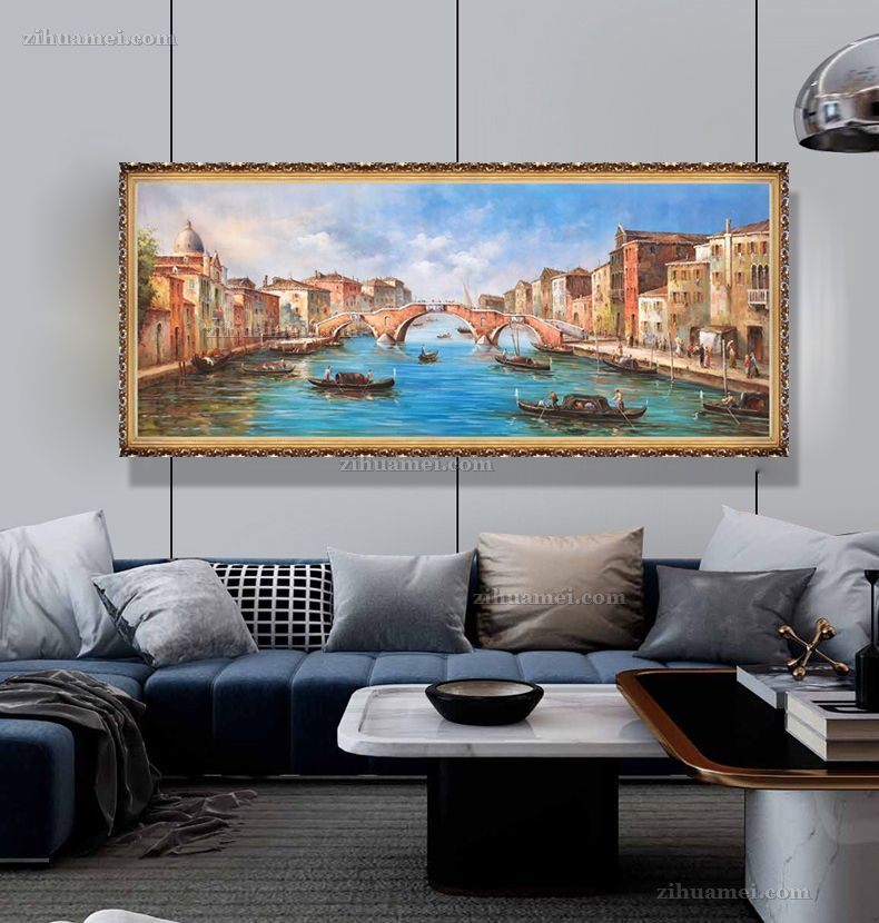 手绘威尼斯风景油画