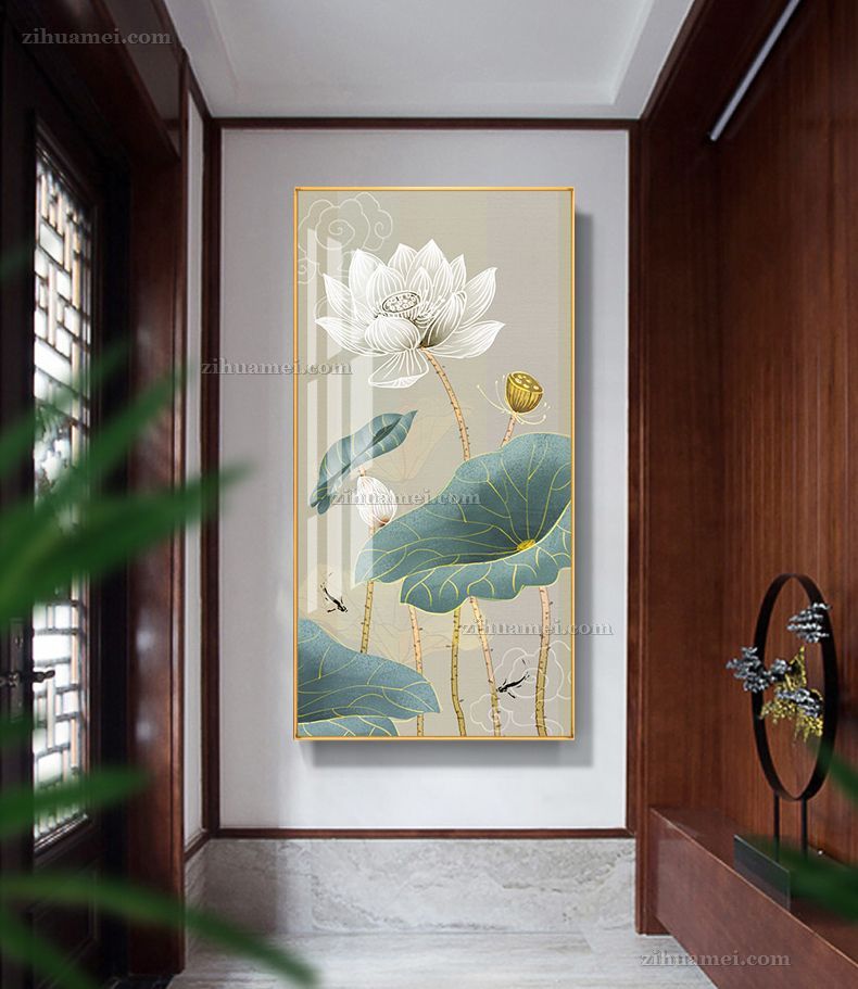 荷花装饰画