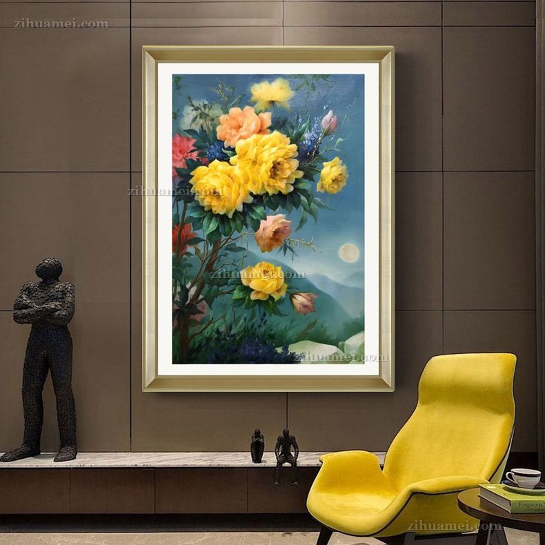 酒店适合挂什么样的花鸟油画