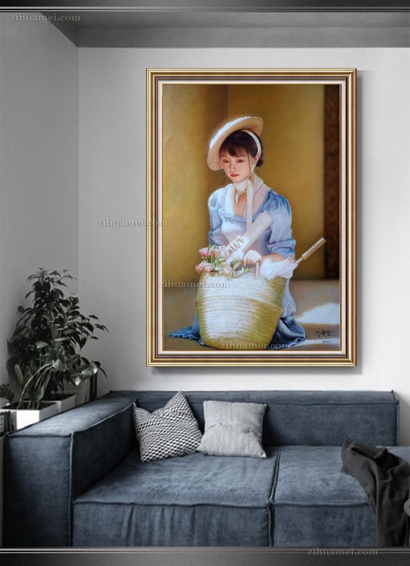 油画人物美女油画
