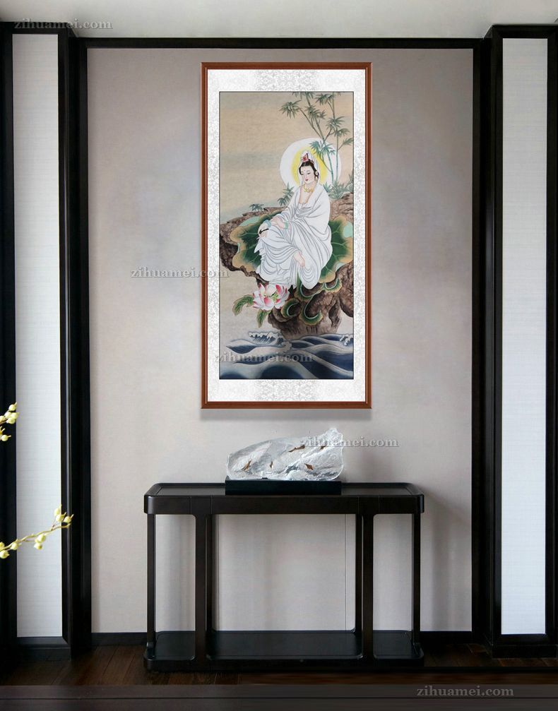 中堂国画观音菩萨国画