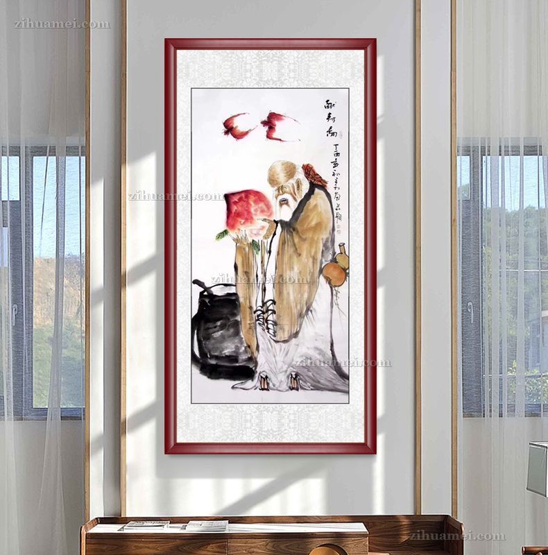 客厅玄关人物国画