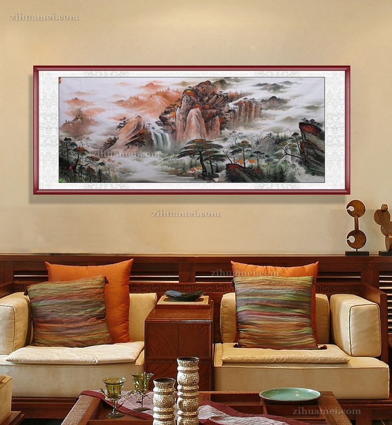 手绘写意山水画