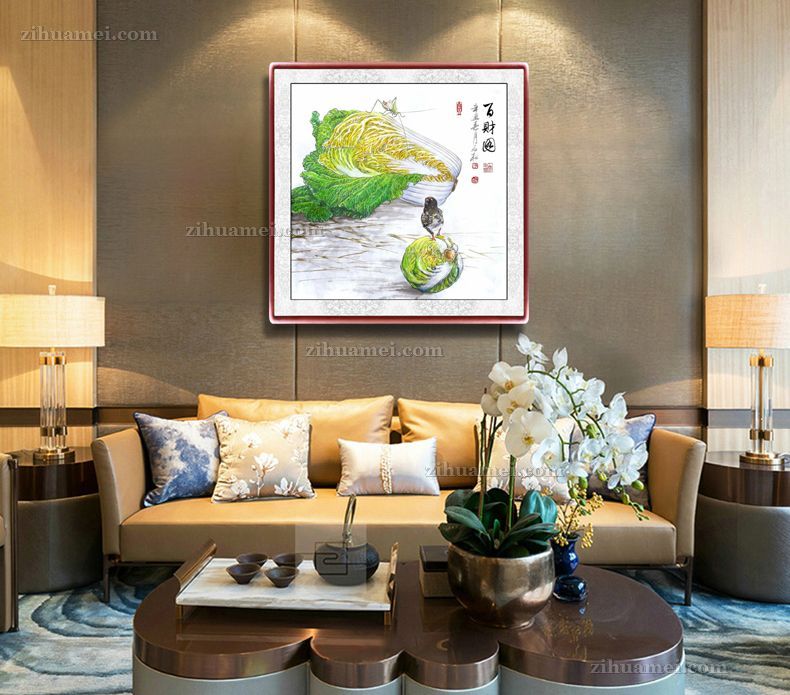 手绘水墨写实静物国画