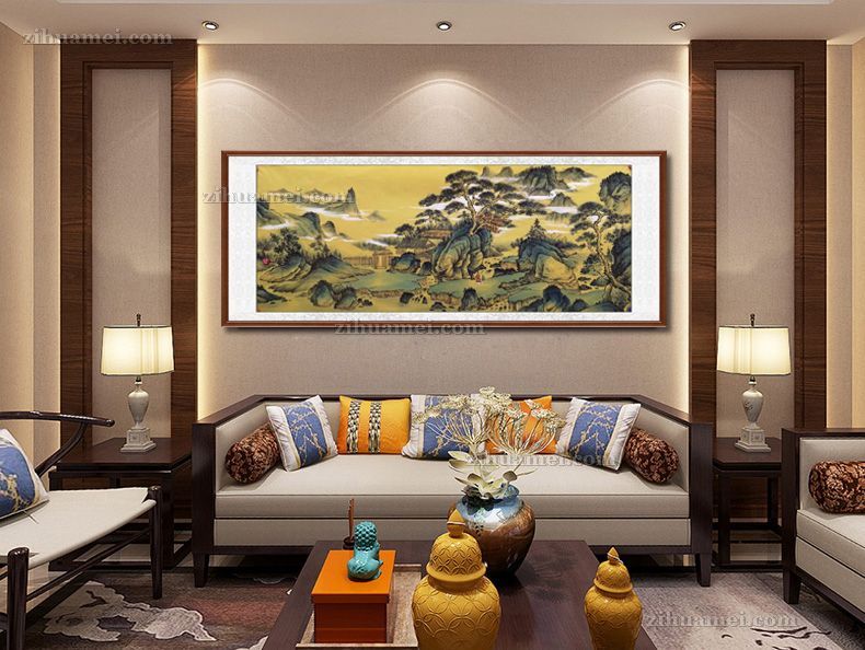 仿古小六尺山水画