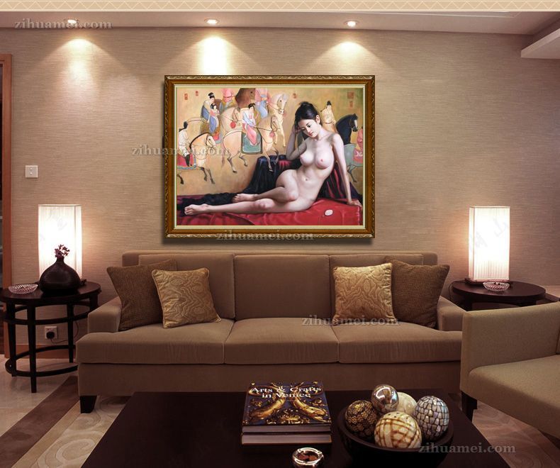 适合酒店精品油画图片