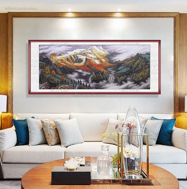 精品手绘写意山水画