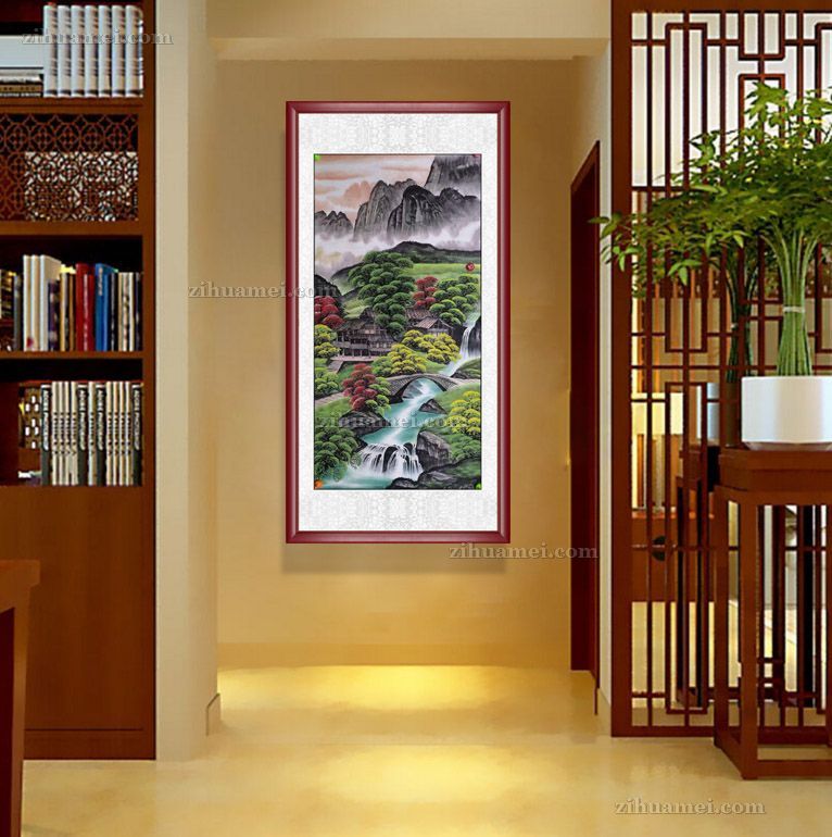 适合客厅走廊的山水国画