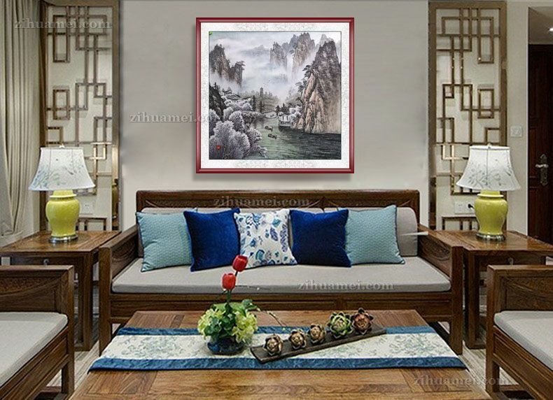 适合大厅的山水画