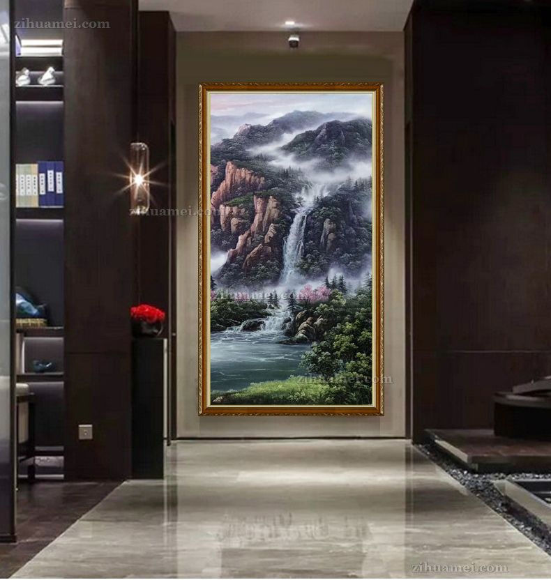 适合餐厅玄关客厅的中式风景油画