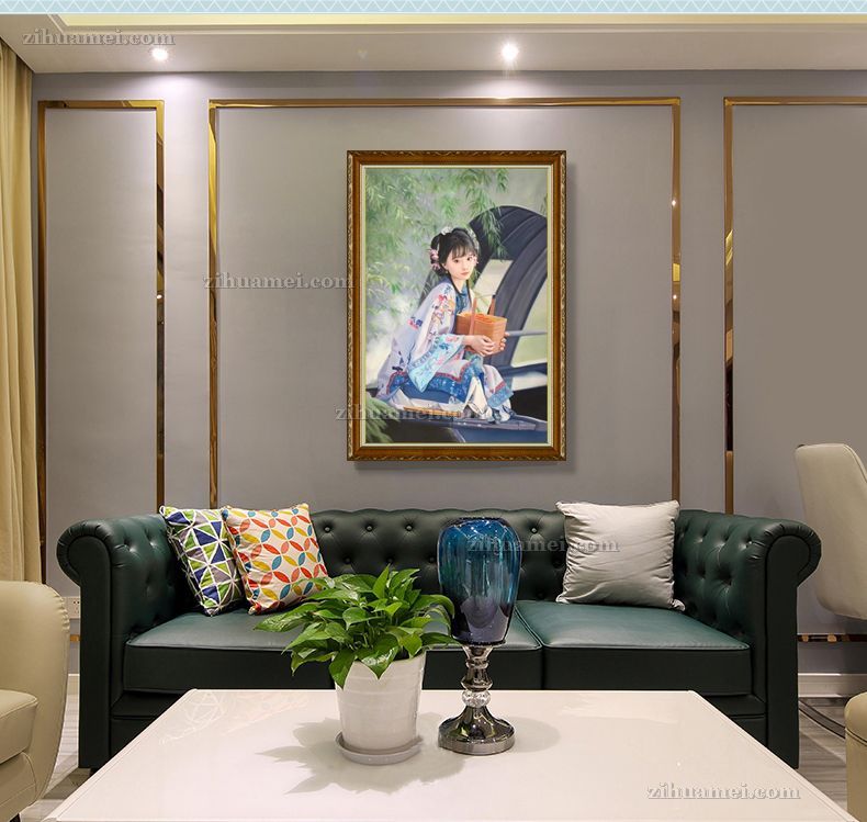 适合客厅大厅的手绘人物油画