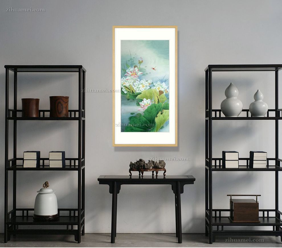 精品工笔国画荷花图