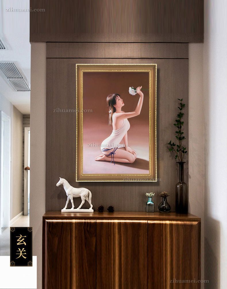 卧室适合挂什么美女人物油画