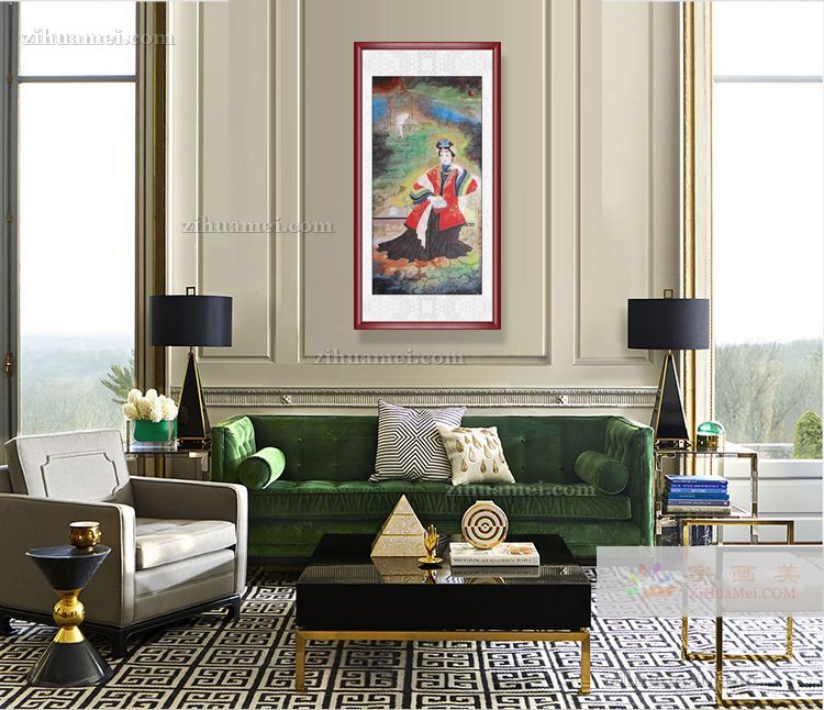 工笔画写实人物国画水墨画