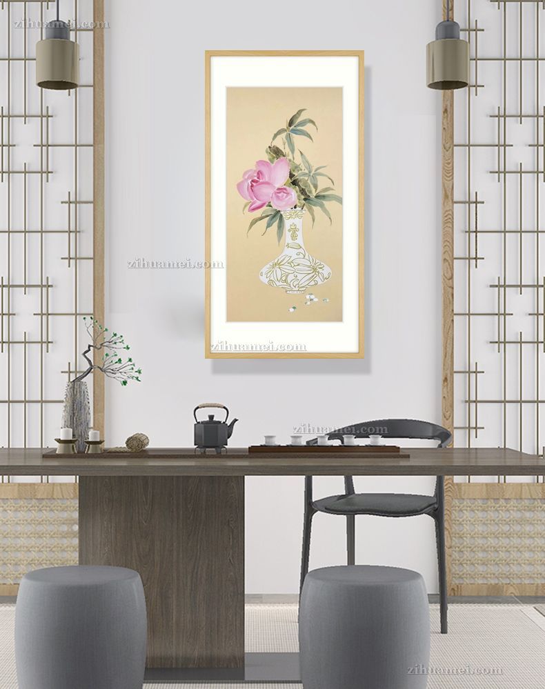适合走廊挂的小幅水墨花鸟国画