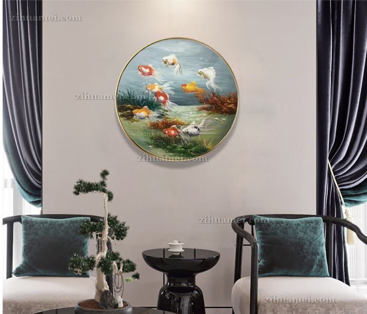 适合玄关客厅的动物油画