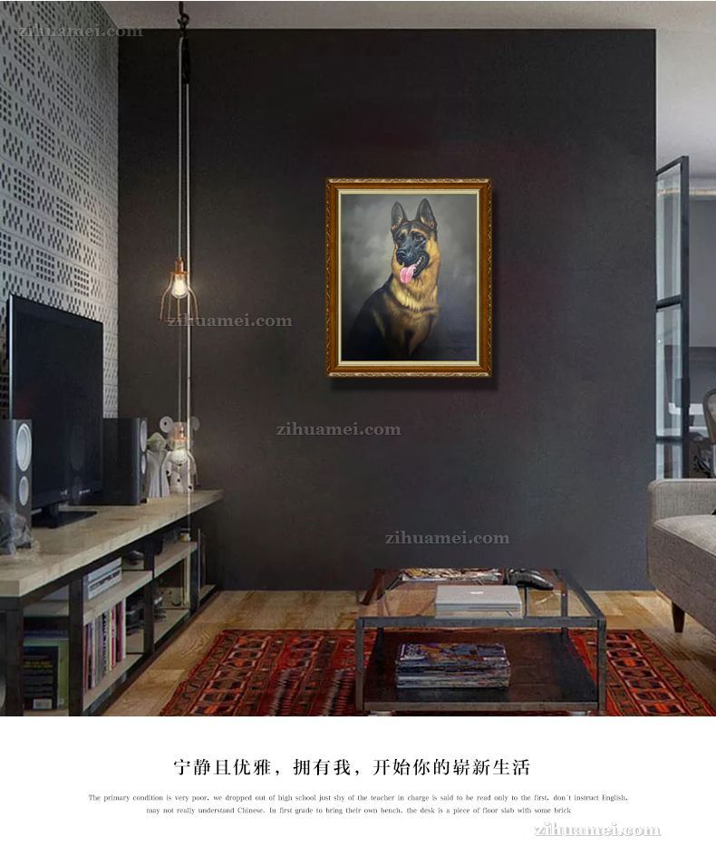 纯手绘写实动物油画精品油画