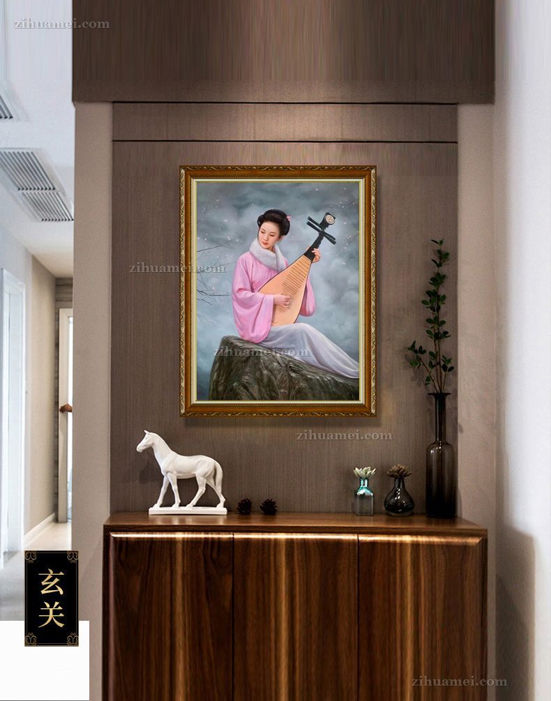 适合客厅餐厅的人物油画