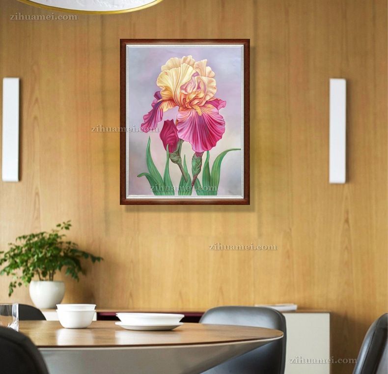 餐厅走廊适合的花卉油画