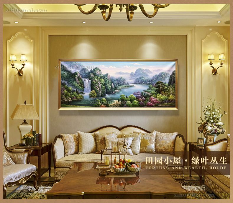 实木画框纯手绘风景油画