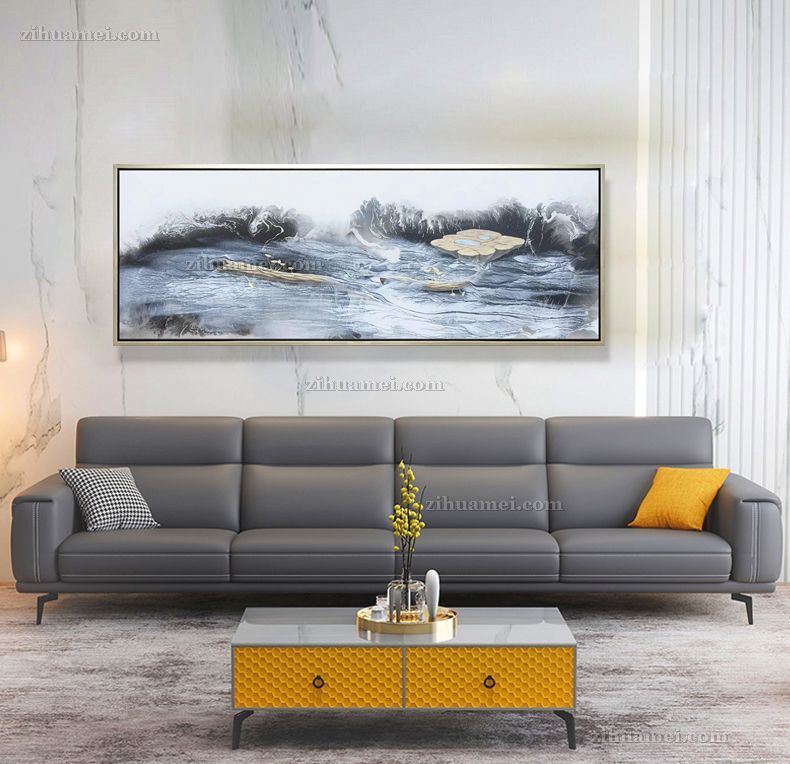 高级灰现代装饰油画纯手绘油画