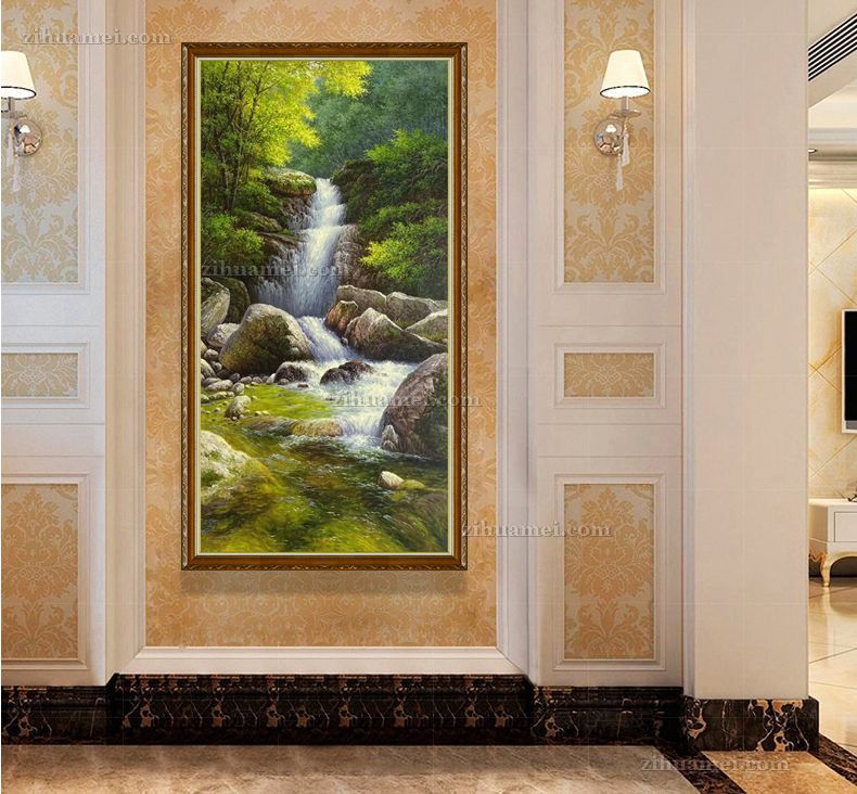 客厅玄关风景油画